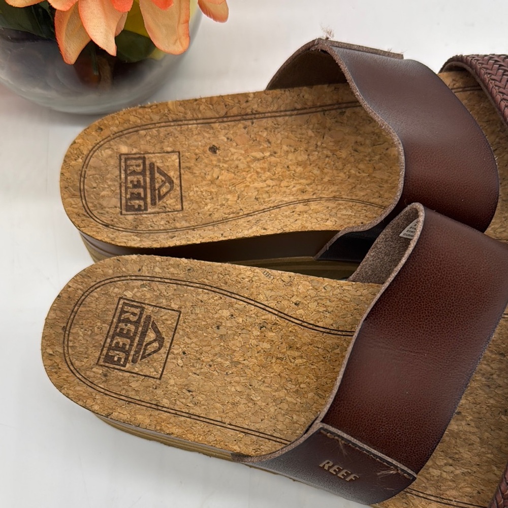 Reef Brown Braided Strap Sandals - Picture 3 of 10